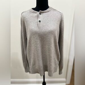 J. Crew Womens Grey Crewneck Sweater Lambswool Size Large
